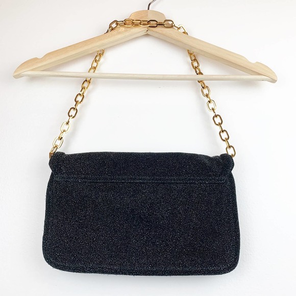 Rachel Zon Black Purse with Gold Chain - Picture 10 of 13